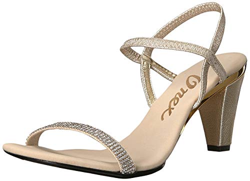 ONEX Women's Iced High Heel Sandals,Platinum,7