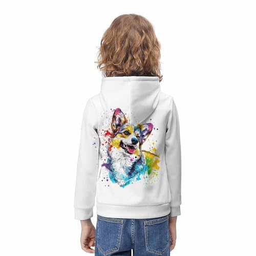 Chien capuche pull pour garçons et filles avec poche style chiot cool