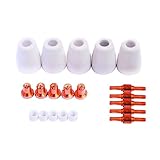 LCON20 - 20pc Consumables Nozzle Electrode Cup and Ring CON20 for Plasma Cutters LT3500, LT5000D, CT520D PT31 Torch by TG Welding