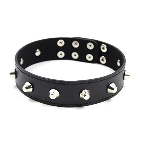 Wiftly Halsbänder Damen Herren Bondage Halskette mit Niet PU Leder Gay S&M Fetischismus Einstellbar Bondageset sexuelles Spielzeug