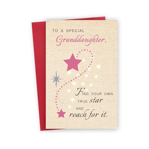 FSSDAS Granddaughter Graduation Card, High School College and University Graduation Gift for Granddaughter, Congratulations Graduation Cards from Grandpa Grandma