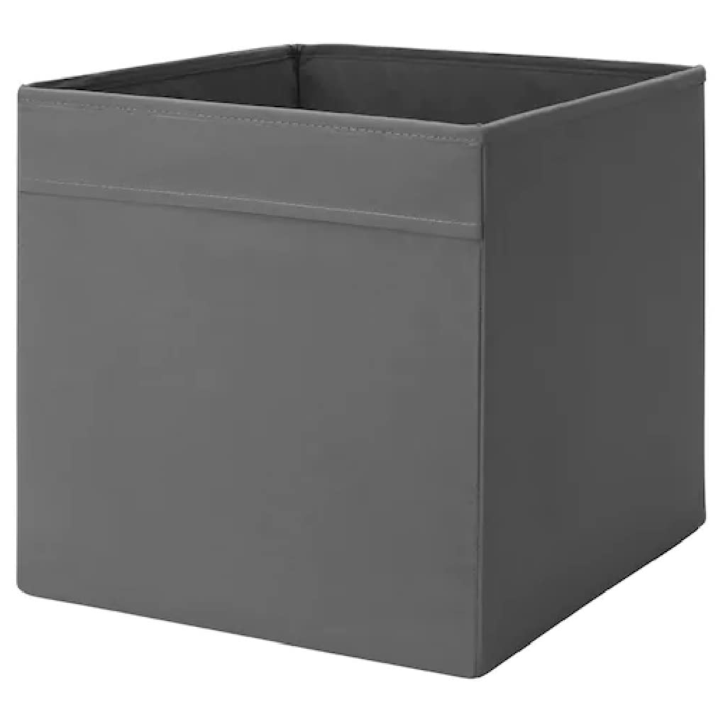 DRÖNA Storage Organizer Box Dark Grey 33x38x33 cm 100 % Polyester