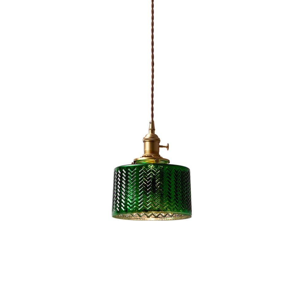 Luminaire Suspendu E27 Vert Vert Foncé : Lustre Pendentif Design Nordique