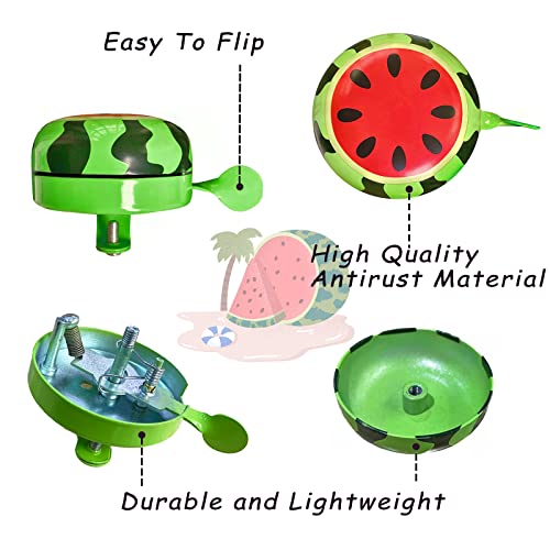 Bike Bell for Kids Watermelon Bicycle Bell Cute Toddler Bells Cycling Bike Handlebar Bell Bicycle Horn Scooter Bike Accessories for Boys Girls - Image 4