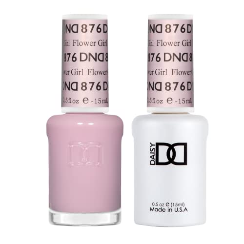 DND Gel Polish Set, Sheer Collection, UV/LED Gel Polish and Air Dry Nail Lacquer, Matching Chip-Free Polish Duo, 876 Flower Girl, 0.5 Fl Oz