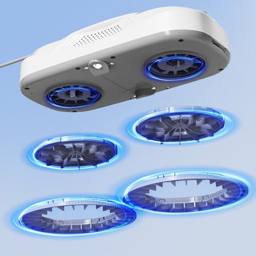 Tosima X1 Fensterputzroboter – Fensterroboter mit Doppeldüsen & Ultraschall-Wasserzerstäubung, 85-ml-Wassertank mit Sichtfenster, kompatibel mit W2/W3/W5/W5Pro (Blanc)
