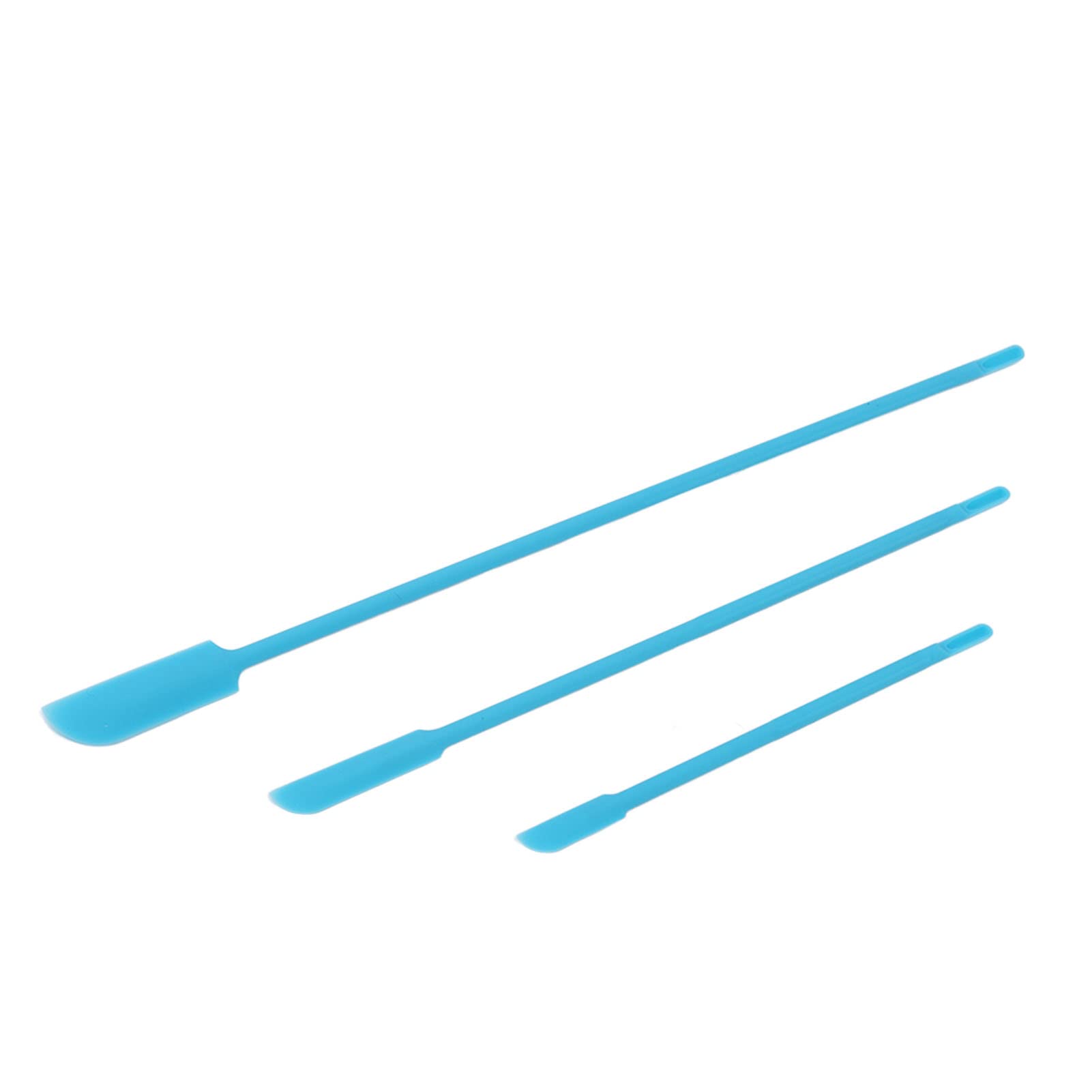 Brrnoo Blue 3Pcs Silicone Spatula, Cosmetic Silicone Scraper Silicone Scraper Cosmetic Scraper Silicone Spatula Scraper Makeup Spatula Tool For Jar Kitchen Cosmetic Small Spatulas(Blue)