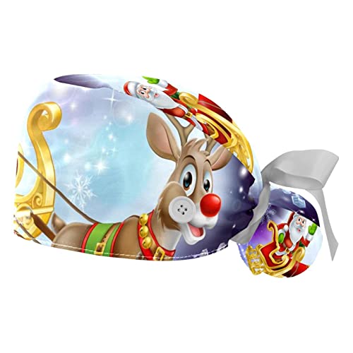 Casquettes de travail JDEZ élégantes motif cerf de Noël pour un style soigné