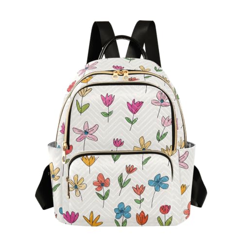 Sac à dos femme Little Flowers chic et compact pour voyage urbain et école