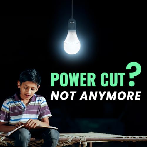 Image of MAGIK Savio 20W LED Rechargeable Emergency Bulb | 6500K Cool White | 4-Hour Backup | B22 Base | Energy Efficient Light for Power Cuts | Pack of 1