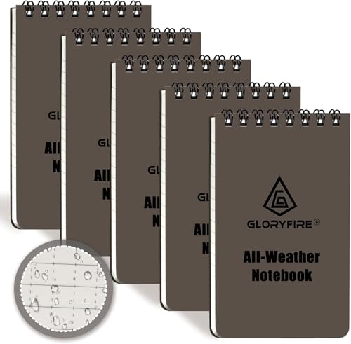 GLORYFIRE Waterproof Notebook Tactical All-Weather Spiral...