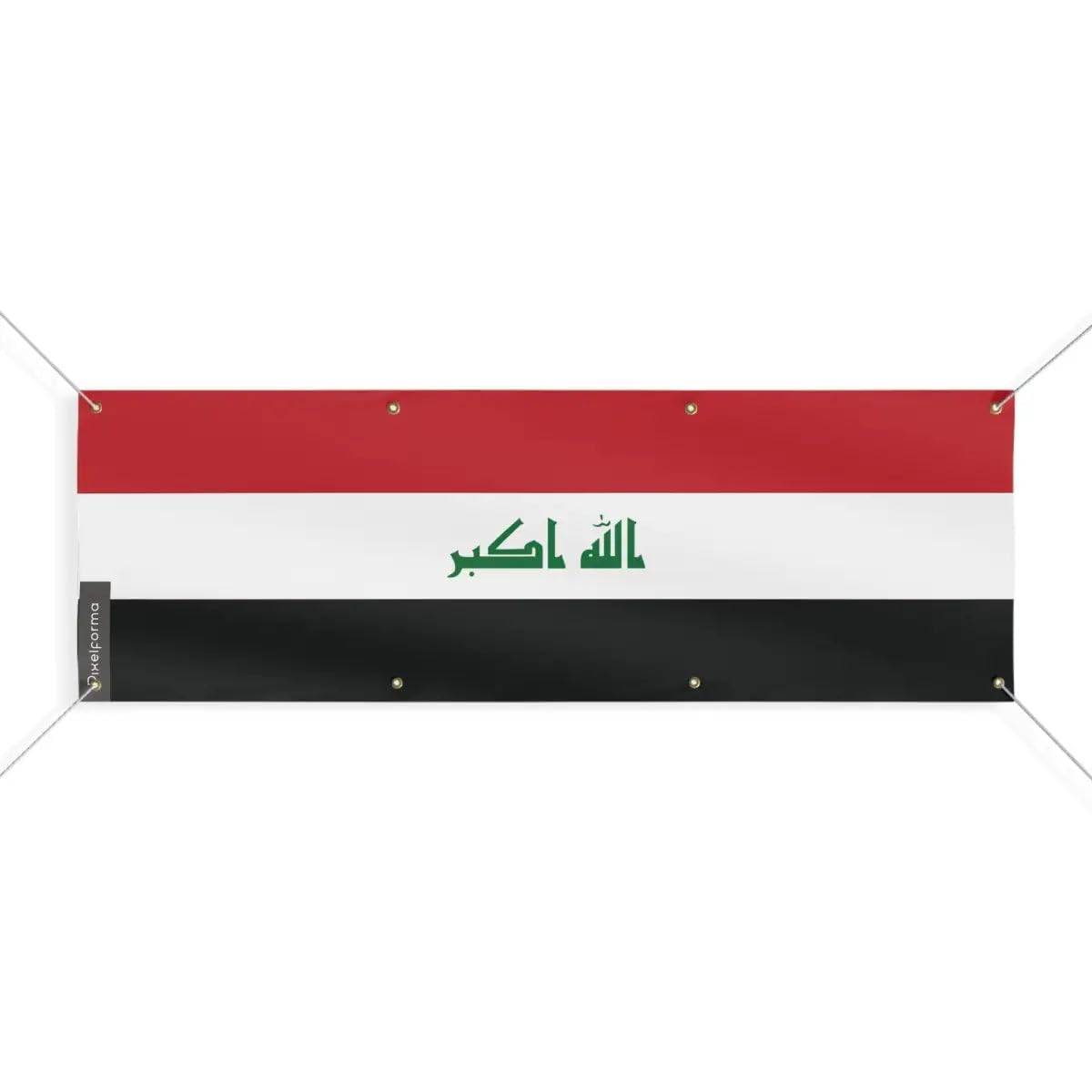 Drapeau de l'Irak 80x240cm résistant au vent avec ses 8 oeillets - 4