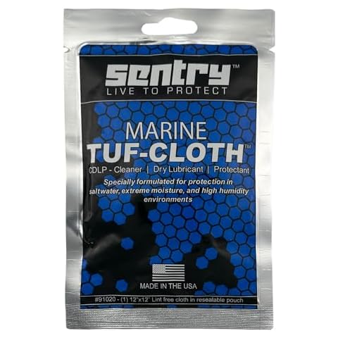 Sentry Solutions Marine Tuf-Cloth Pouch 12" x 12" lint free cloth Blue Cover