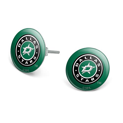NHL Dallas Stars Logo Novelty Silver Plated Stud Earrings