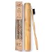Himalayan Blue Organics Bamboo Charcoal Toothbrush Biodegradable Holder Case - Vegan Zero Waste Travel Set - Organic Natural Eco-Friendly - Teeth Whitening Soft Sensitive Gums Bristles - Gift E-book