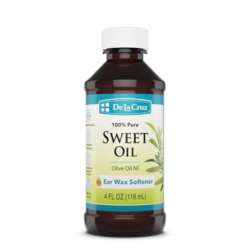 De La Cruz Ear Wax Remover and Earwax Softener 100% Pure Sweet Oil for Ears Gentle and Natural Ear Oil - Refill 4 Fl OZ