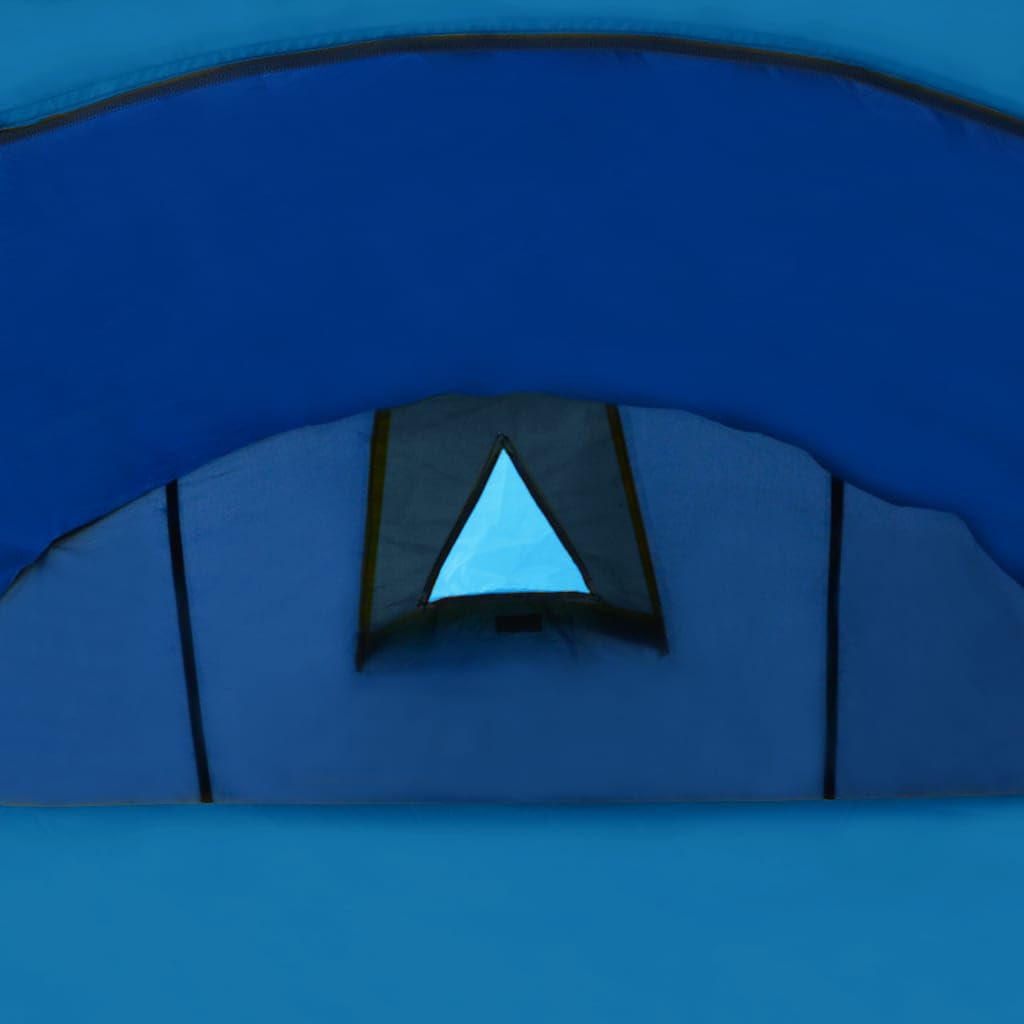 Tenda da campeggio per 4 persone, blu navy, azzurro, con borsa per il trasporto