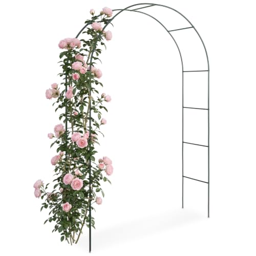 tectake® Arco Jardin de Acero 140 x 40 x 240 cm, Soporte para Plantas Trepadoras, Decoracion Jardin Exterior, Decoración de Jardín, Arco Decoracion Eventos, Fácil Montaje - 1 Arco