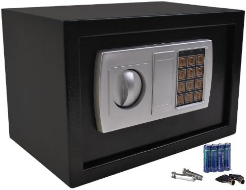 Details About 12.5" Electronic Digital Lock Keypad Safe Box Cash Jewelry Gun Safe Black New (black)