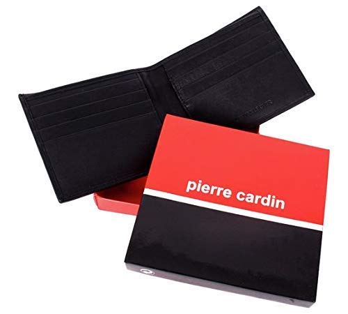 Preisvergleich Produktbild Men'Pierre Cardin Herren Geldbörse Leder, Schwarz, inklusive Geschenkbox