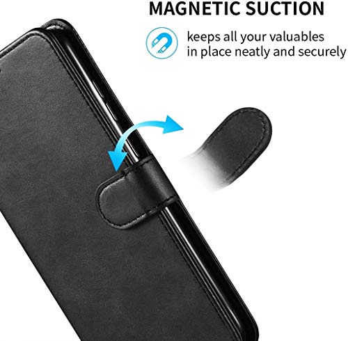 Image of TOUCCH Flip case for iQOO Z9s 5G| Leather Finish Cover & Flexible Stand Design | Card and Money Pocket | Black