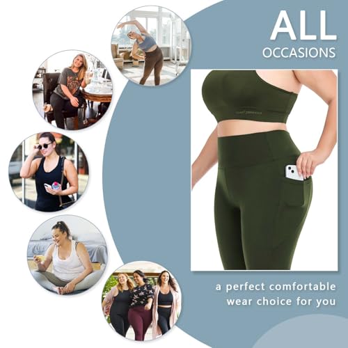 Image of MOREFEEL 3 Pack 8 inch High Waisted Biker Shorts for Women, Casual Summer Knee Length Tummy Control Running Athletic Yoga Shorts