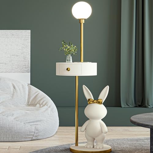 Lámpara de pie para sala estar de madera rosa 7