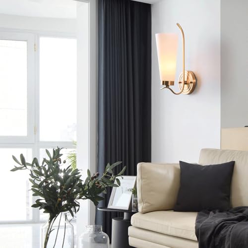 Aplique de pared moderno de latón E27 para decoración del hogar 3
