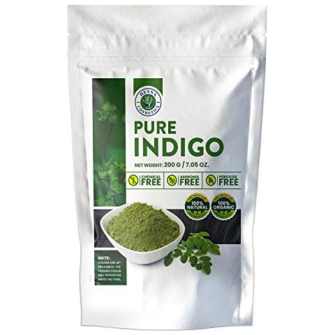 100% Pure Indigo Leaf Powder, Hair Dye, Indigo/Black, To Use With Henna Color | 200 Grams (7 Oz) Henna Cosmetics Cypri Cover