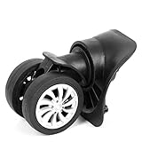 L-DiscountStore 4 Stück 360 drehbar Rad-Reparatur-Zubehör Koffer Ersatz-Rad Black 4pcs