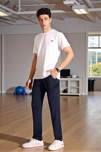 Image of Men's Regular Fit Track Pants with Zipper Pocket||Track Pants for Men