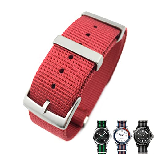 Bracelet montre nylon 20mm 22mm Omega Seamaster rayures agate NATO
