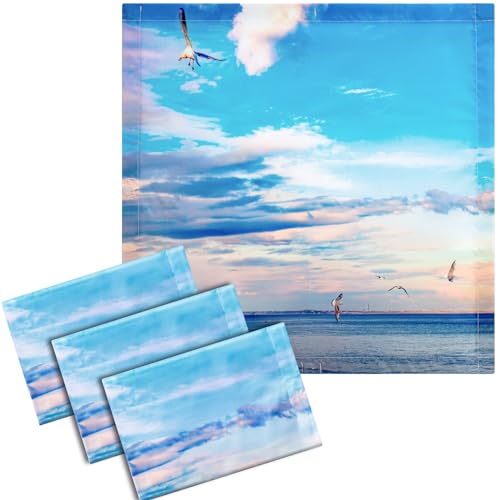 Image of VIHOSE 4 Pcs 2 x 2 Feet Fluorescent Light Covers for Ceiling Lights Classroom Magnetic Light Filters for Reducing Harsh Glare Flicker for Office Classroom Home Drop Ceiling(Sea Gull)