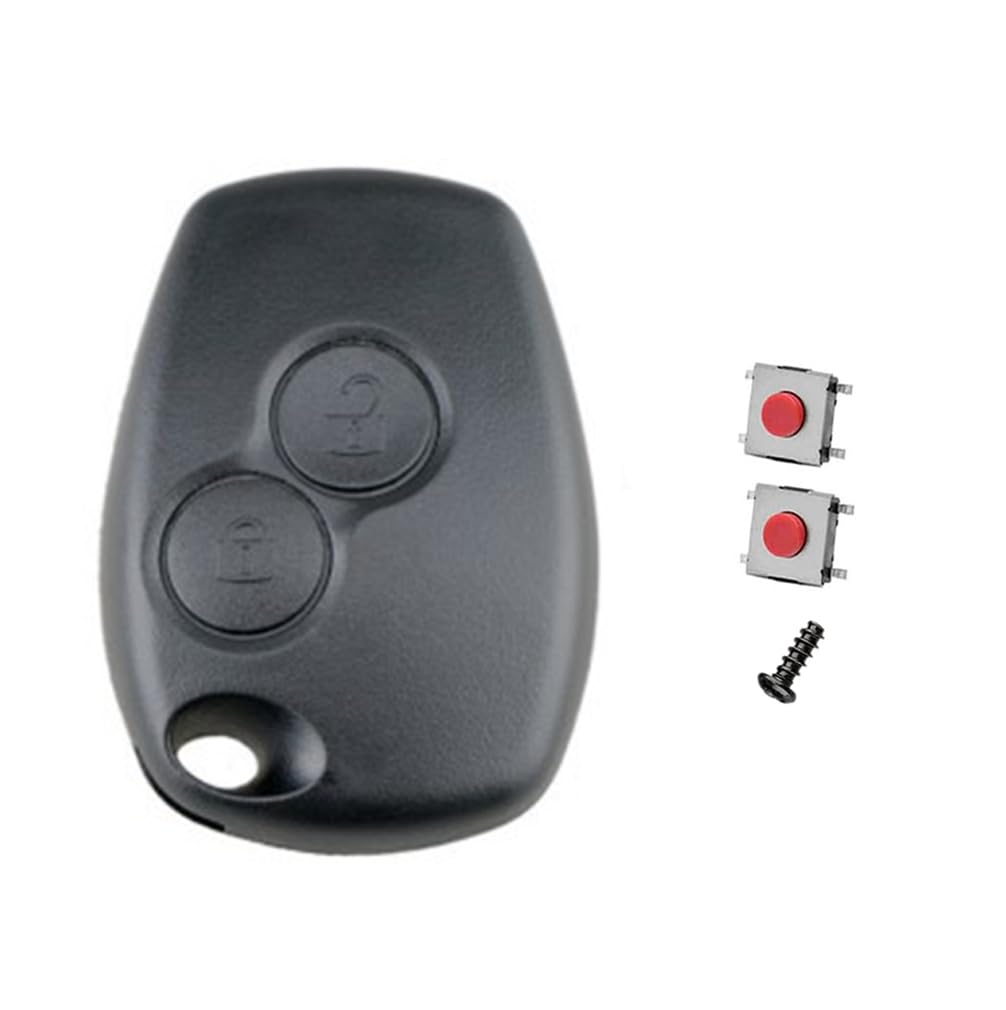 2 Buttons Car Key Fob Cover Replacement Fits for Renault Dacia Logan Duster Trafic Master for Opel Vivaro Movano for Nissan Interstar Key Case,Auto Remote Control Key Shell without Blade