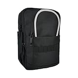 Golf Wertsachen-Tasche mit 3 Reißverschlusstaschen, Golfball-Organizer für 28 Bälle, Entfernungsmesser & Tees, Schwarz