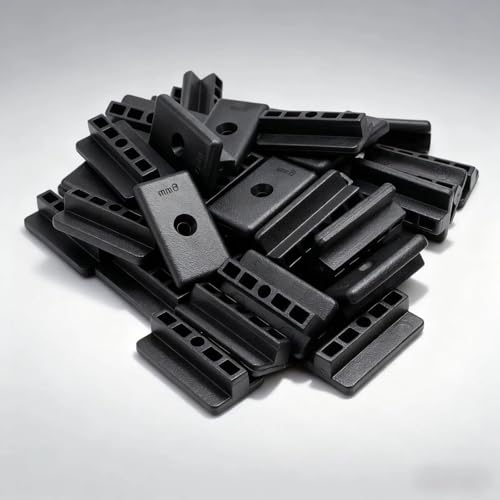 200 Piezas Clips en T de 6mm para Decking Compuesto - Fijación Oculto para Suelos, Terrazas, Balcones y Jardines - Compatible con Tarimas de Plástico y Composite - Accesorios de Montaje Profesional