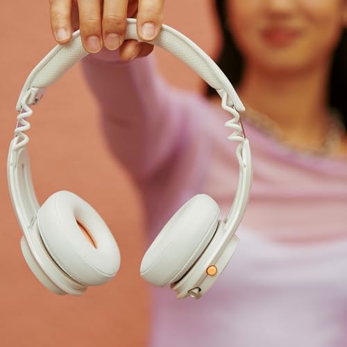 Skullcandy Icon ANC On-Ear Noise Cancelling Wireless Headphones, 50 Hr Battery, Microphone, Works with iPhone Android and Bluetooth Devices, Bone/Orange by Skullcandy - Image 4