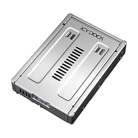 ICY DOCK 2.5 inch SAS SSD to 3.5" SAS (SFF-8482) 3.0 12Gbps Dual Channel HDD Metal Converter / Mounting Adapter for 3.5" Drive Bay | EZConvert Pro MB982IP-1S-1 Cover
