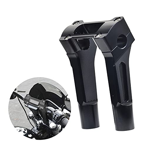 Sresk Straight One Piece Handlebar Risers Motorcycle Tall Handle Bar Riser Extension Kit For Harley H-D 1 Inch Handlebars M8 Softail Street Bob 2018 2019 2020 2021 (Black, 6") #TOP2