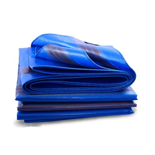 Bâche en poly polyvalente et robuste bleue avec œillets pour le camping - 2