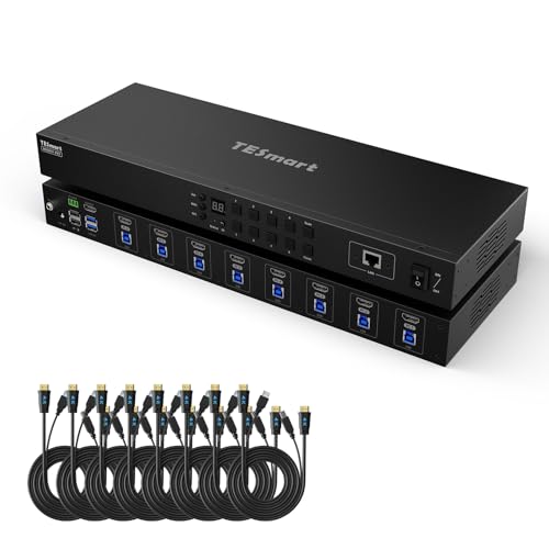 Commutateur KVM USB 3.0 HDMI 8 ports 4K pour rack de serveurs