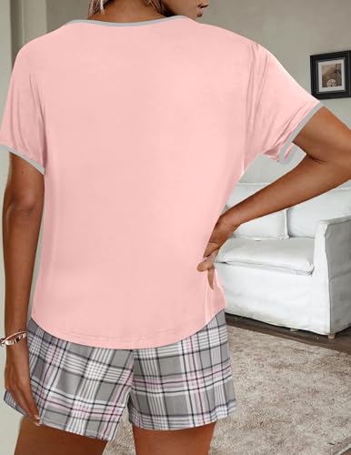 Image of Ekouaer Women Pajama Set Casual Short Set