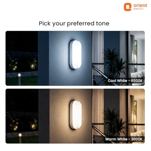 Image of Orient Electric 20W Eternal Bulkhead Wall Light | 6500K, Cool White | 1600 lumens Bright Light Output | 2 Year Warranty by Orient