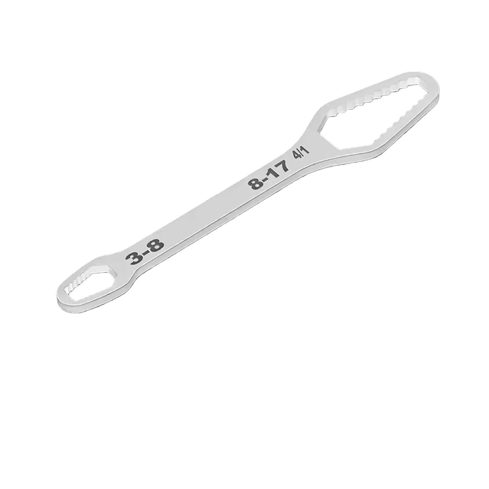 Xchiaueo Silver(3-17Mm) 3-17Mm 8-22Mm Wrench Board Adjustable Double-Head Spanner Multi-Purpose Tools