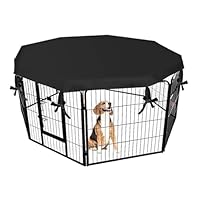 ZONADAH Laufstall-Abdeckung für Hunde, 8 Paneele, Laufstall-Oberteil, 65,6 cm, Sonnenschutz für Haustiere, Kaninchen, Hunde, zusammenklappbarer Käfig, Sonnenschutzabdeckung für drinnen und draußen