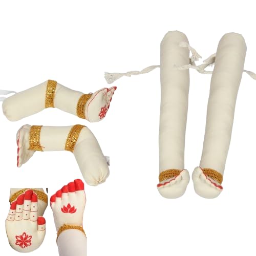 Amazon Brand - Umi Decorative Hands and Legs Set for Goddess Varamahalakshmi Idol, Premium Fabric Cotton Stuffed, Hands 8 Inches & Legs 12 Inches Small Size, Reusable, Ideal for Special Occasions-image-1