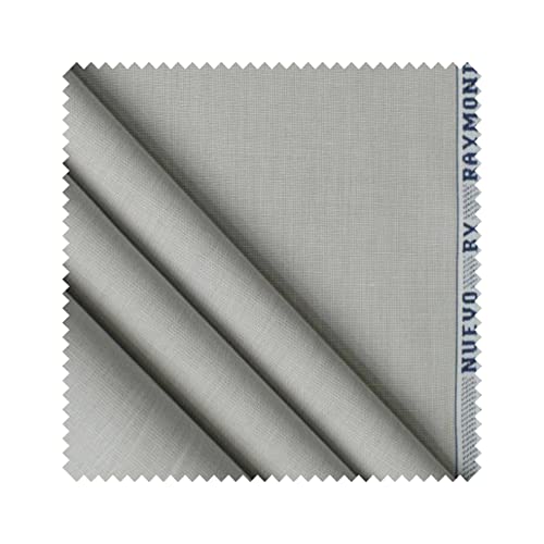 Image of Raymond Fabrics 100% Cotton Fabric (All Weather Fabric, Unstitched Premium Fabric, Solid, Less Wrinkles) (Grey, 1.7 Meters for Shirt)