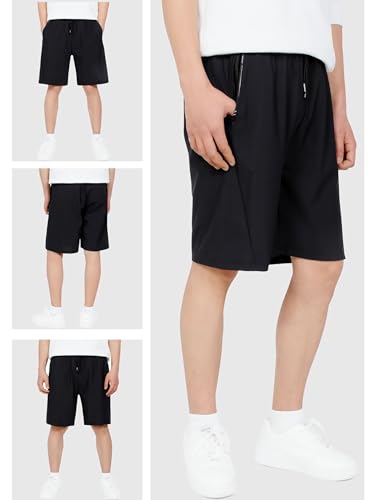 CAMLAKEE Boys Athletic Shorts Quick Dry Kids Performance Basketball Shorts with Zipper Pockets2