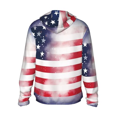 Men's Sun Protection Shirts American Flag and Stars Long Sleeve Sun Shirt for Fishing Running Hiking Swim2