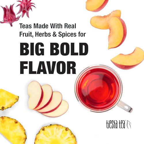 Image of Tiesta Tea - Peach Party, Loose Leaf, Peach Hibiscus Herbal Infusion, Premium Blend, Non-Caffeinated Fruit Tea, Makes Hot or Iced & Up to 50 Cups, 4.5oz Refillable Tin